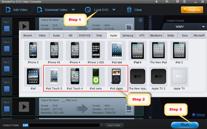 Convert DVD to iPod Touch