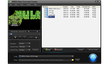 Free MPEG Video Converter Factory