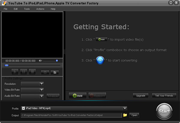 Screenshot of Youtube to Video Converter