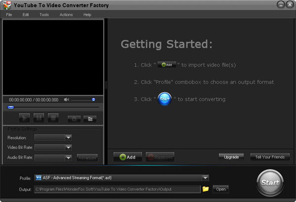 Screenshot of Youtube to Video Converter