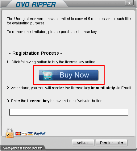 Registration interface