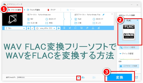 WAV FLAC変換フリーソフト