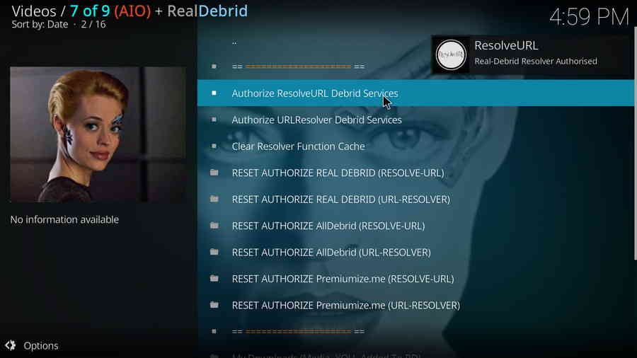 Real-Debrid authorized