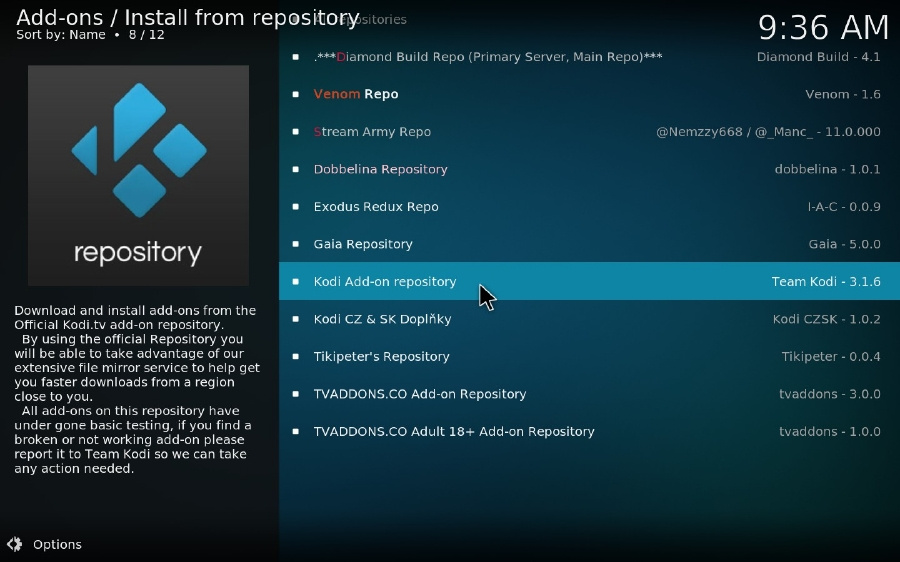 Kodi Official Add-on Repository