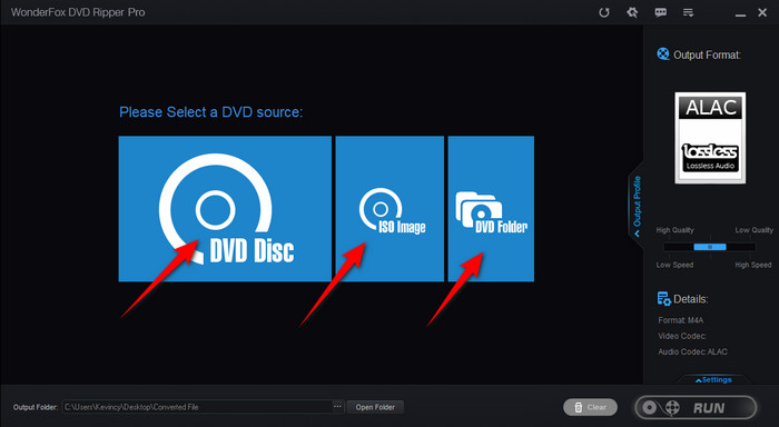 Interface of DVD Audio Converter