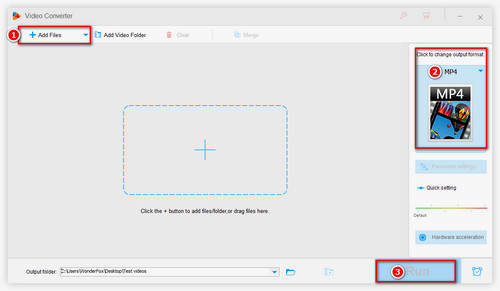 Add Files to H.264 to MP4 Converter