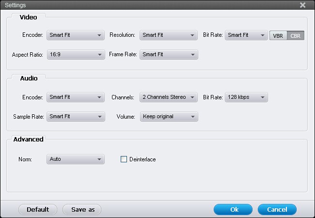 Customize the settings for the output video of DVD to iPad conversion