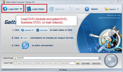 Load Video Files or DVD disc