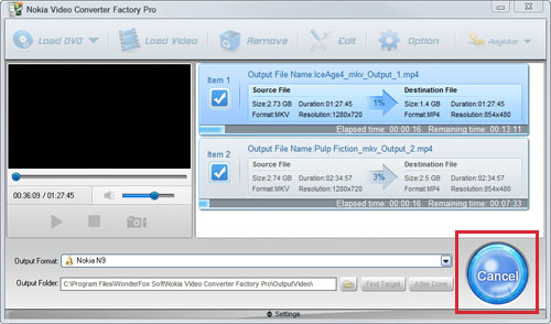 Run and get output video for Nokia Lumia 610