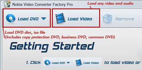 Load Video or DVD to Nokia Video Converter