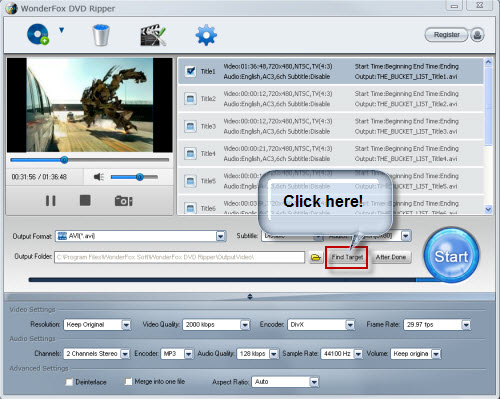 Get target video