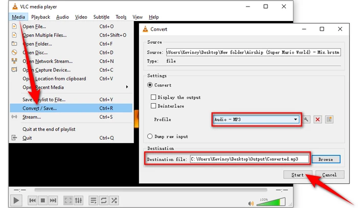 VLC Convert BRSTM Files