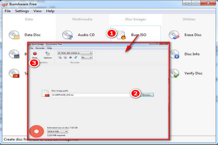 Burn ISO File to DVD with BurnAware Free