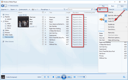 Windows Media Player for CD Duplication