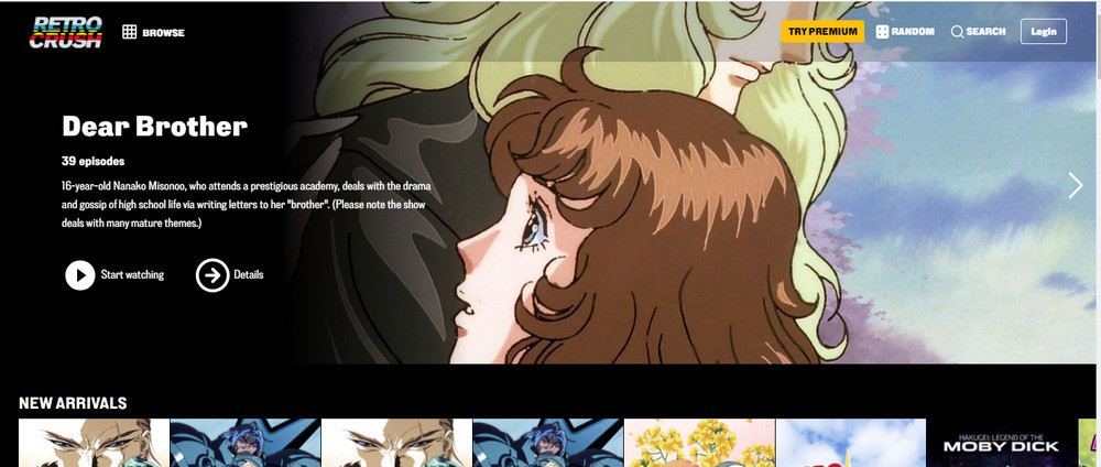 RetroCrush – Quality collection of old and classic anime