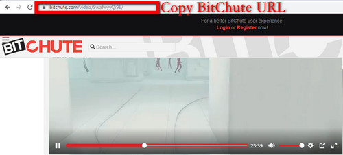 Copy BitChute Video URL