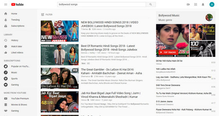 Listen to Bollywood Music on YouTube
