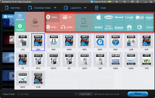 Select Output Format