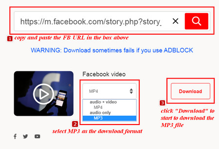 How to Convert FB URL to MP3 Online