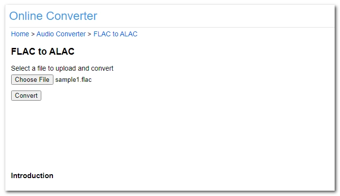 Convert FLAC to ALAC Online