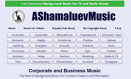 Different Types of Music on AShamaluevMusic