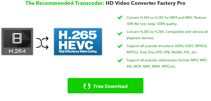 H264 to H265 Converter Free Download