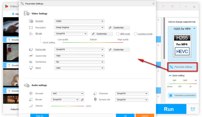 Change more parameters