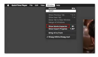 Find Bitrate of Video with QuickTime