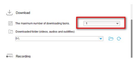 Set the number of videos to be downloaded