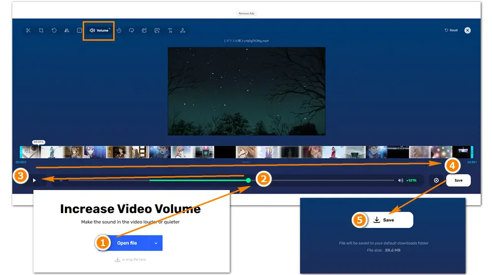 How to Increase Volume of a Recorded Video Online