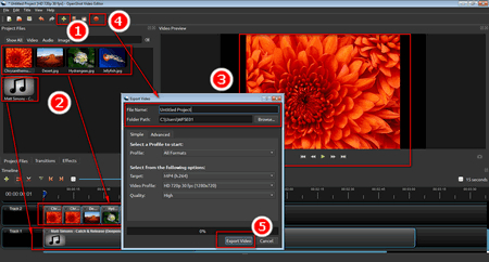 OpenShot desktop M4A YouTube converter