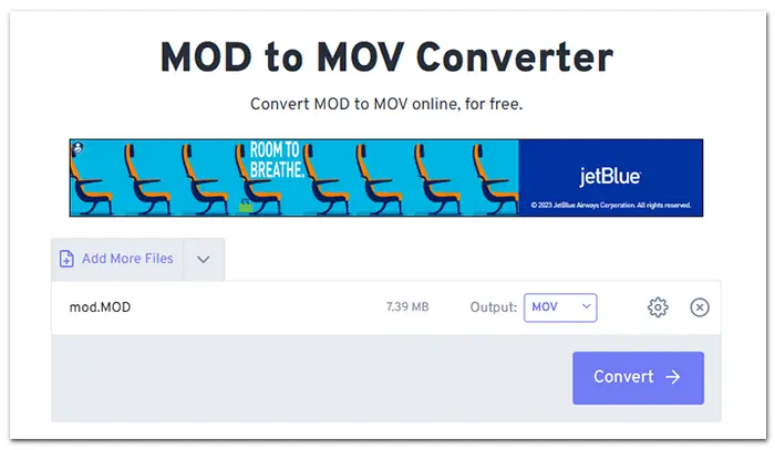 Online MOD to MOV Converter