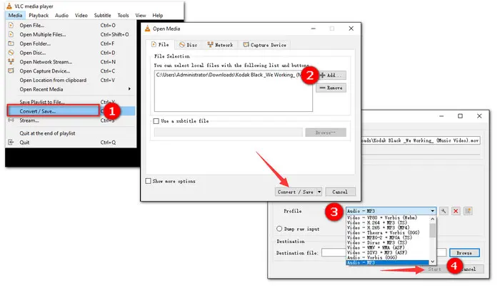 How to Turn a MOV File into a MP3 in VLC