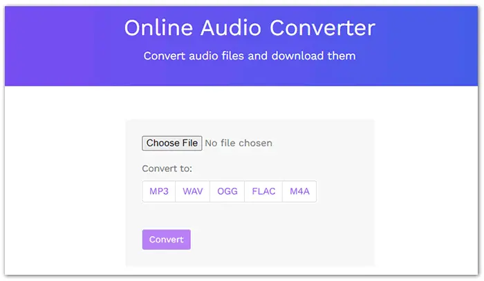VirtualSpeech Online Audio Converter