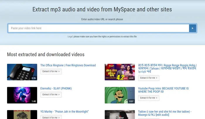 Myspace Video/Audio Extractor