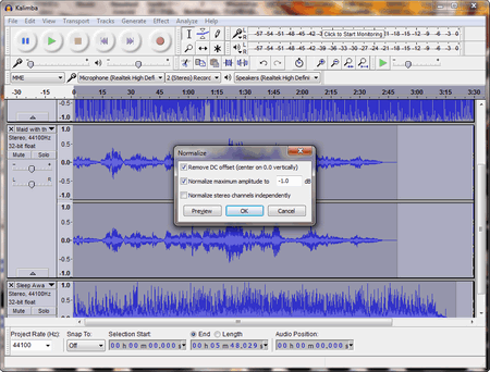 Normalize Music Volume with Audacity