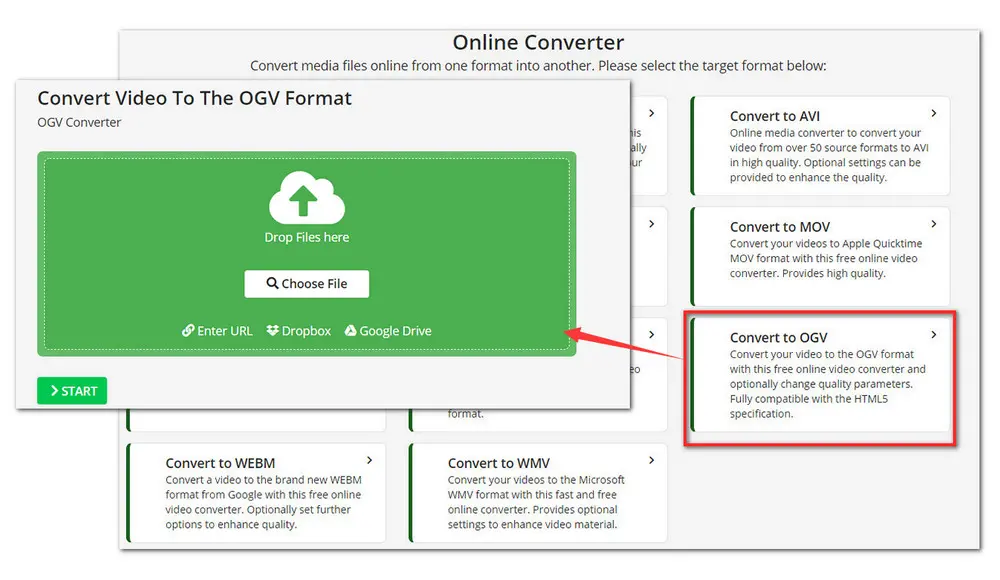 Online OGV File Converter