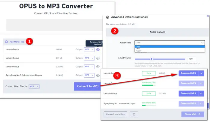 How to Convert Opus audio to MP3 Online