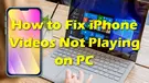 iPhone Video Not Playing on PC Fixed