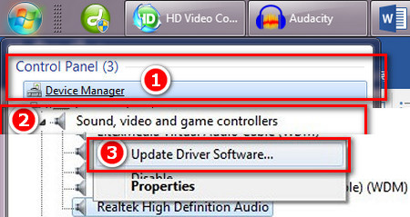 Upgrade the Audio Card Driver