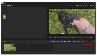 Rotate Video in Windows 11 Video Editor