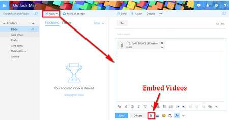 How to send a video by email