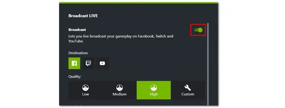 Disable Broadcast Feature