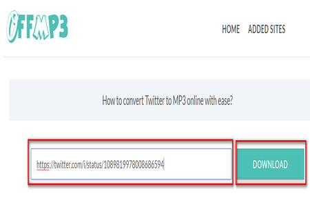 Download MP3 from Twitter with online converter