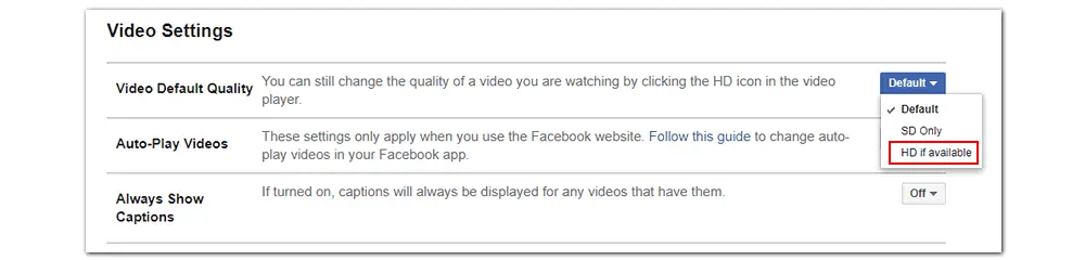 Upload Video to Facebook in HD