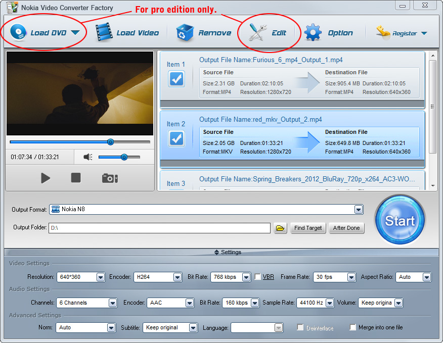 Free Nokia Video Converter Factory is a powerful converting tool for Nokia.