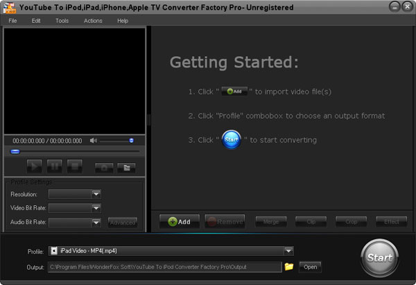 Screenshot of Youtube to Video Converter