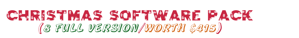 CHRISTMAS SOFTWARE PACK (6 FULL VERSION/WORTH $$325.84)
