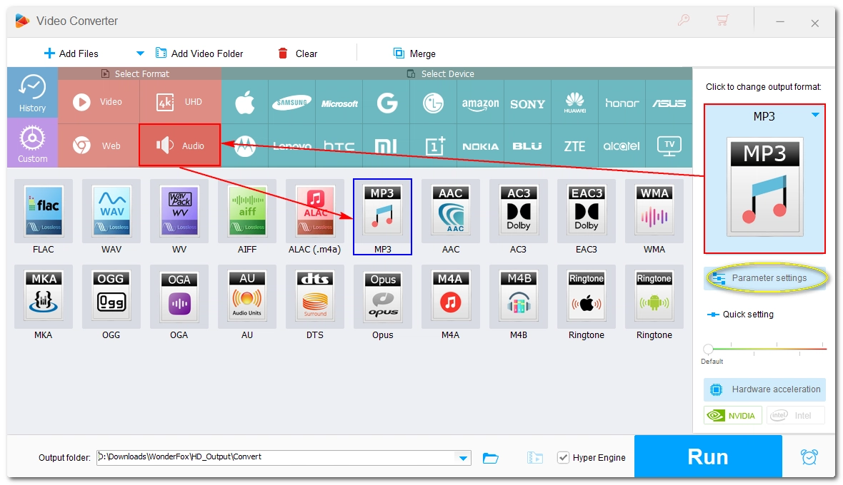 Choose Output Format