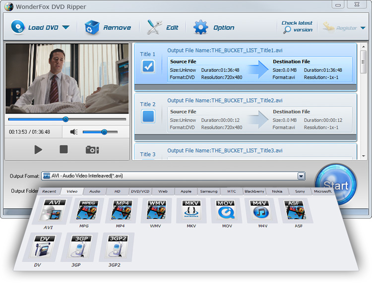 Screenshot of WonderFox DVD Ripper 4.0